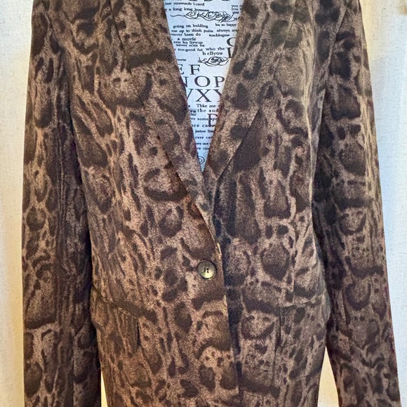 Lafayette 148 New York Animal Print Wool Blazer - Picture 1 of 10